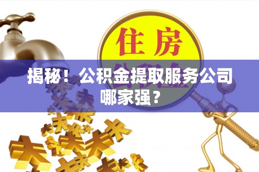 昌都揭秘！公积金提取服务公司哪家强？